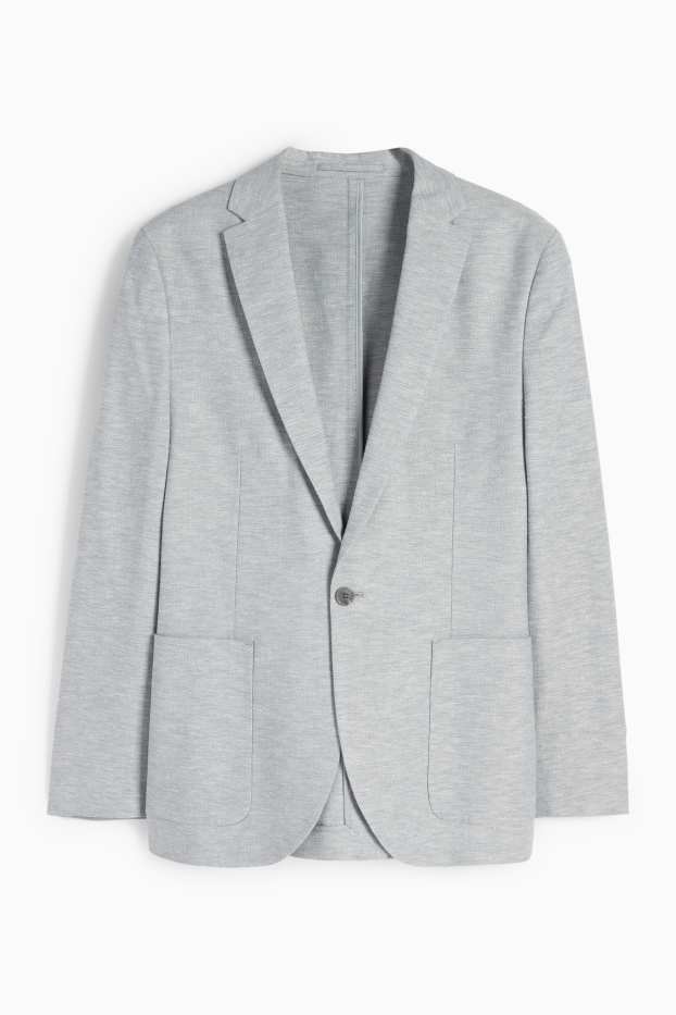 Home - Americana amb component de lli - slim fit - blau clar