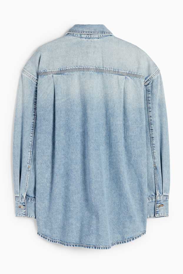 Damen - Jeansbluse - helljeansblau
