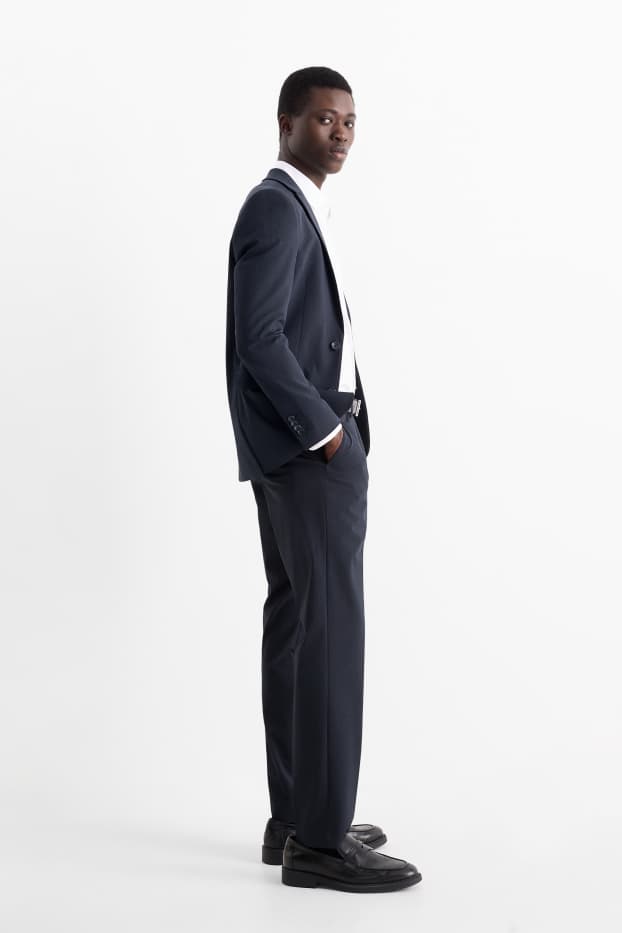 Uomo - Pantaloni coordinabili - slim fit - Flex - LYCRA® - blu scuro