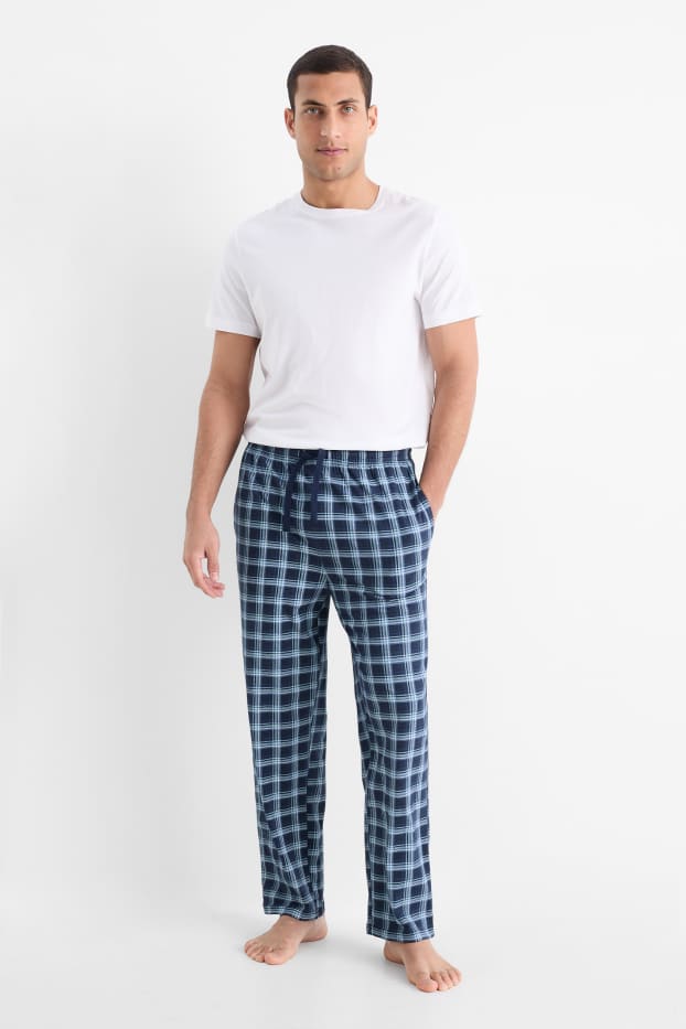 Bărbați - Multipack 2 buc. - pantaloni de pijama - albastru închis