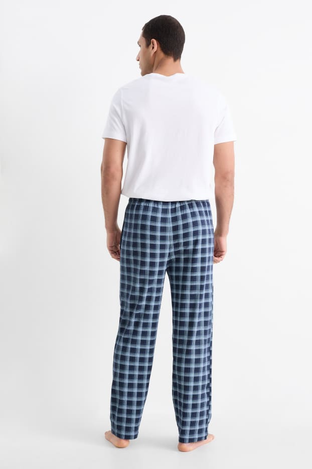 Bărbați - Multipack 2 buc. - pantaloni de pijama - albastru închis