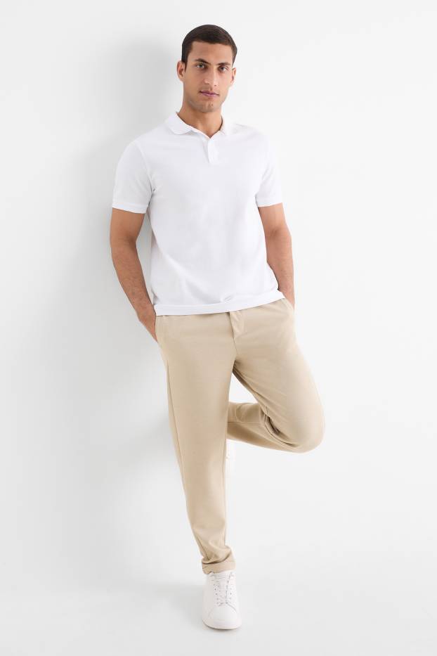 Herren - Jogginghose - strukturiert - beige