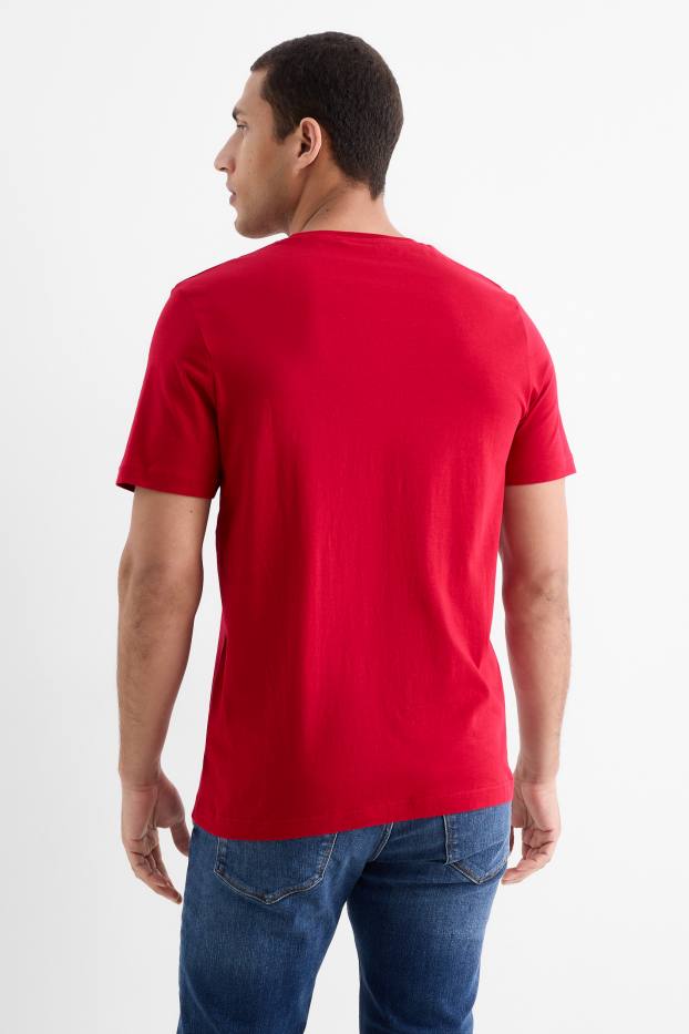 Hommes - T-shirt - regular fit - rouge