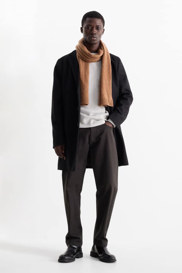 Hommes - Pantalon - regular fit - noir