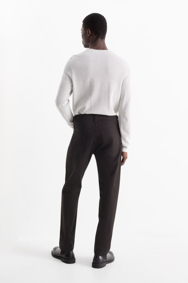 Hommes - Pantalon - regular fit - noir