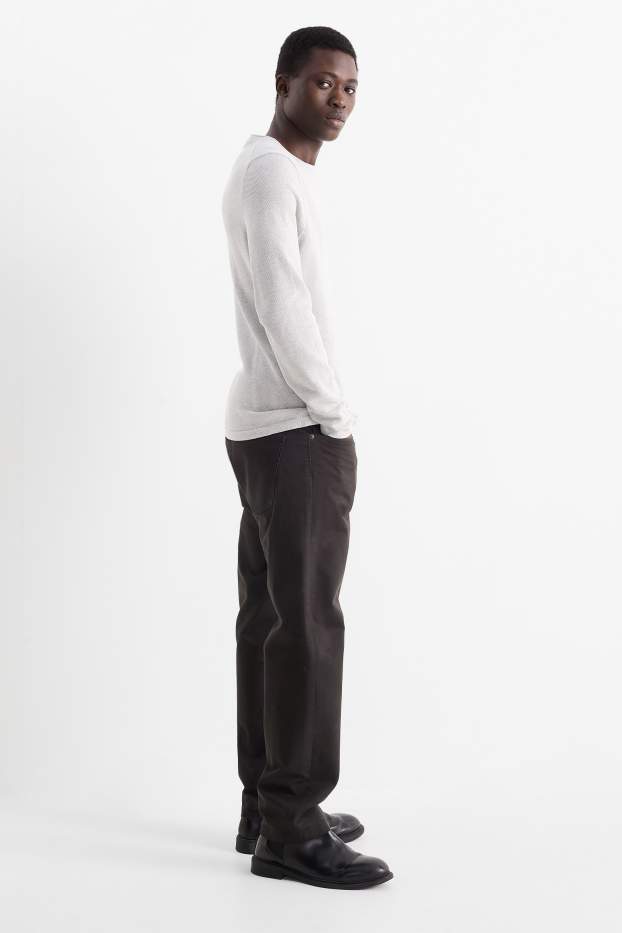 Hommes - Pantalon - regular fit - noir