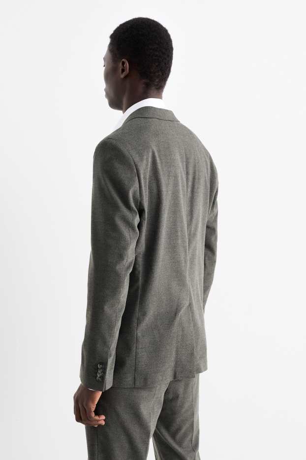 Pánské - Oblekové sako - slim fit - tmavošedá