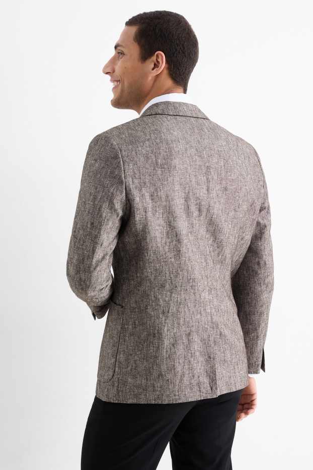 Home - Americana combinable - slim fit - mescla de lli - gris jaspiat