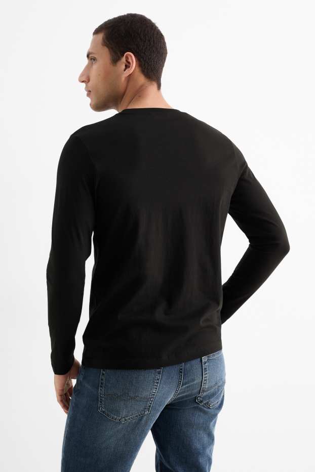 Heren - Longsleeve - zwart