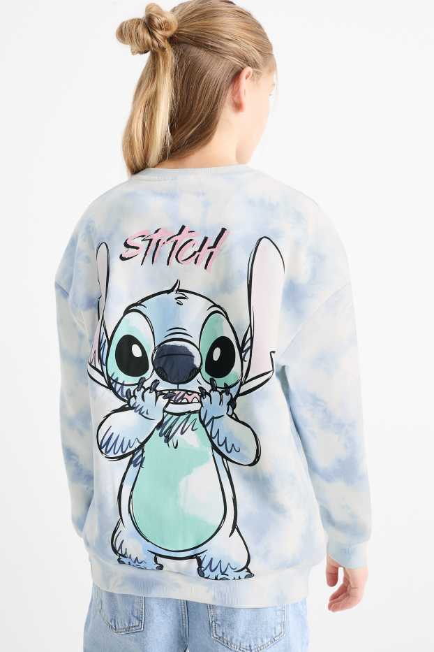 Bambine - Lilo & Stitch - felpa - fantasia - bianco / azzurro