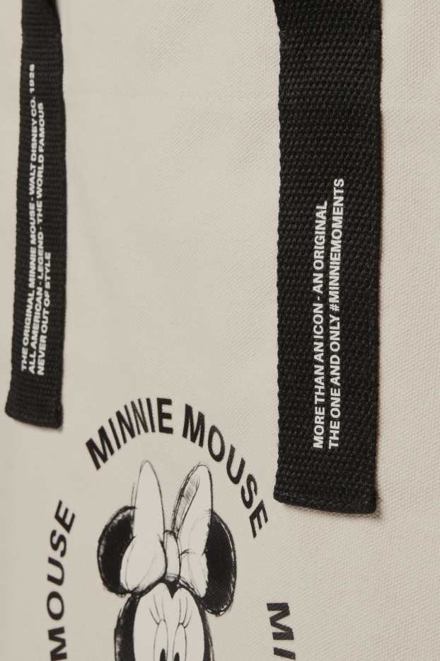 Dames - Grote shopper - Minnie Mouse - licht beige