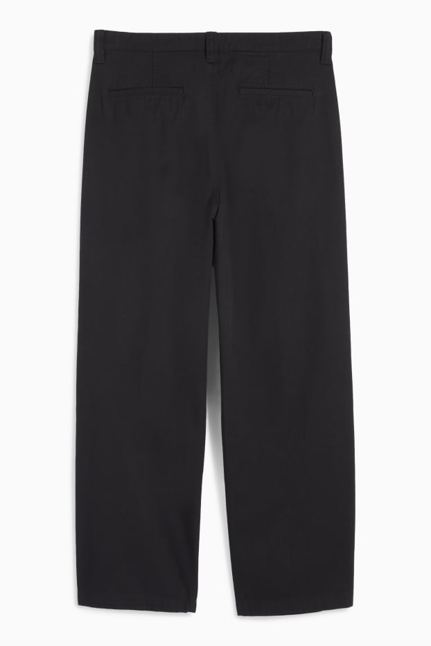 Uomo - Pantaloni chino - relaxed fit - nero