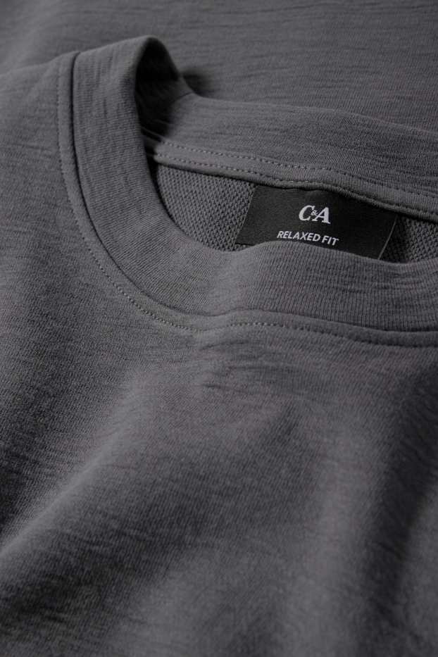 Herren - Langarmshirt - dunkelgrau