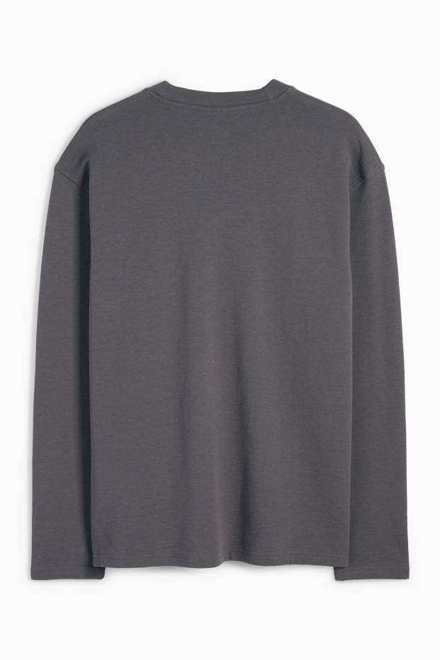 Herren - Langarmshirt - dunkelgrau