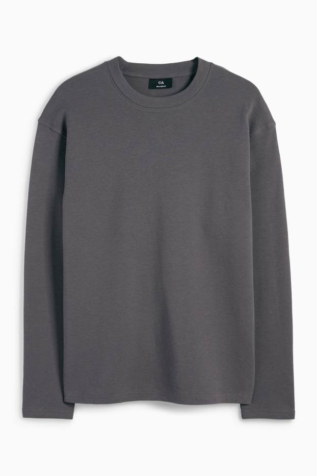 Herren - Langarmshirt - dunkelgrau