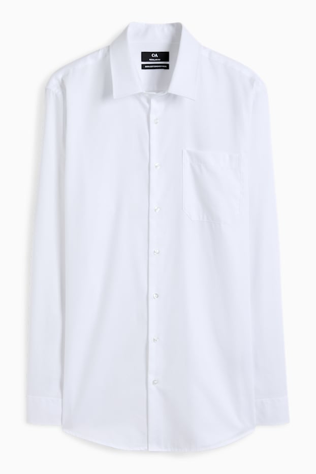 Herren - Businesshemd - Regular Fit - Kent - bügelleicht - cremeweiss