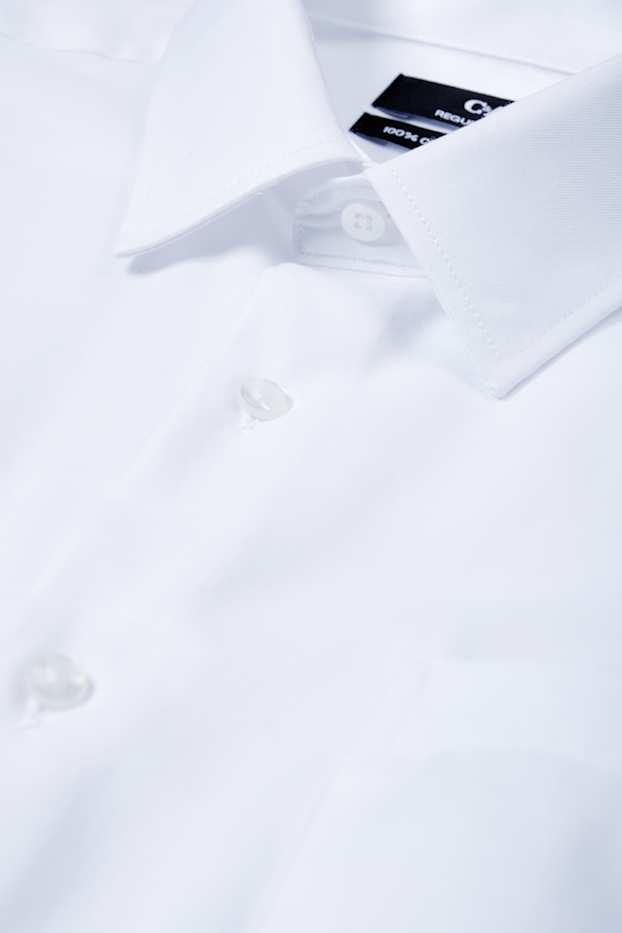 Herren - Businesshemd - Regular Fit - Kent - bügelleicht - cremeweiss