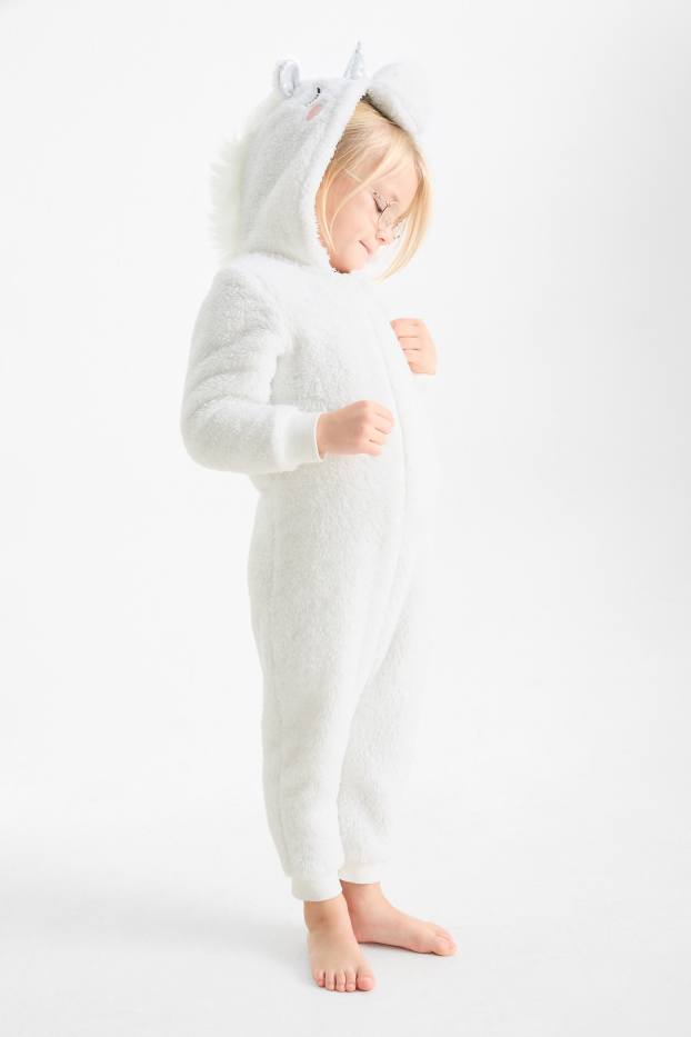 Enfants filles - Licorne - combinaison - blanc crème