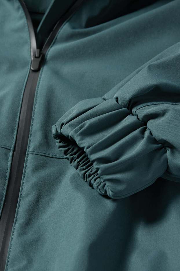 Dames - Regenjas met capuchon - waterdicht - groen