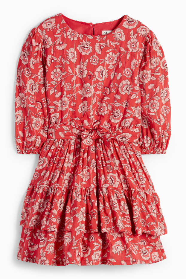 Nena - Vestit - de flors - vermell