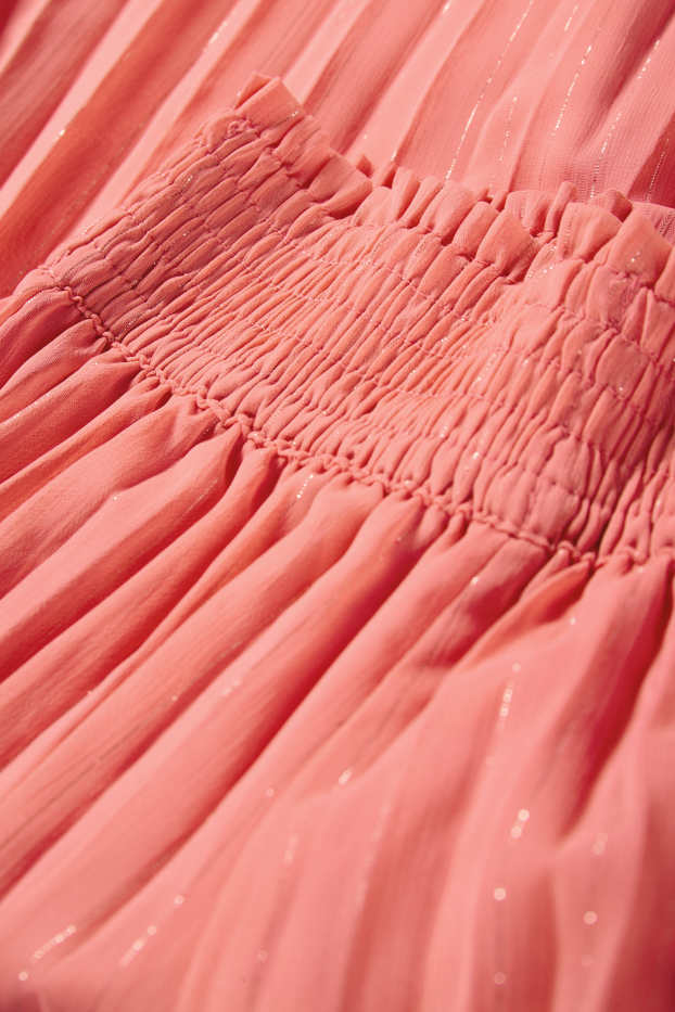Bambine - Pantaloni plissettati - fucsia