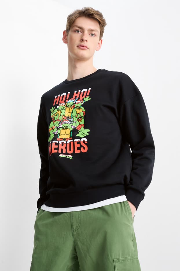 Hombre - Sudadera navideña - Las Tortugas Ninja - negro