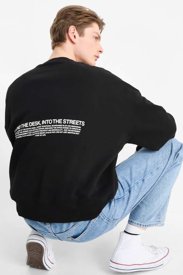Men - Oversized sweatshirt - black