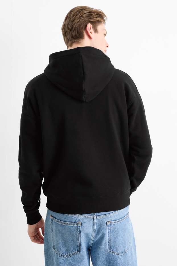Hommes - Sweat à capuche oversize - noir