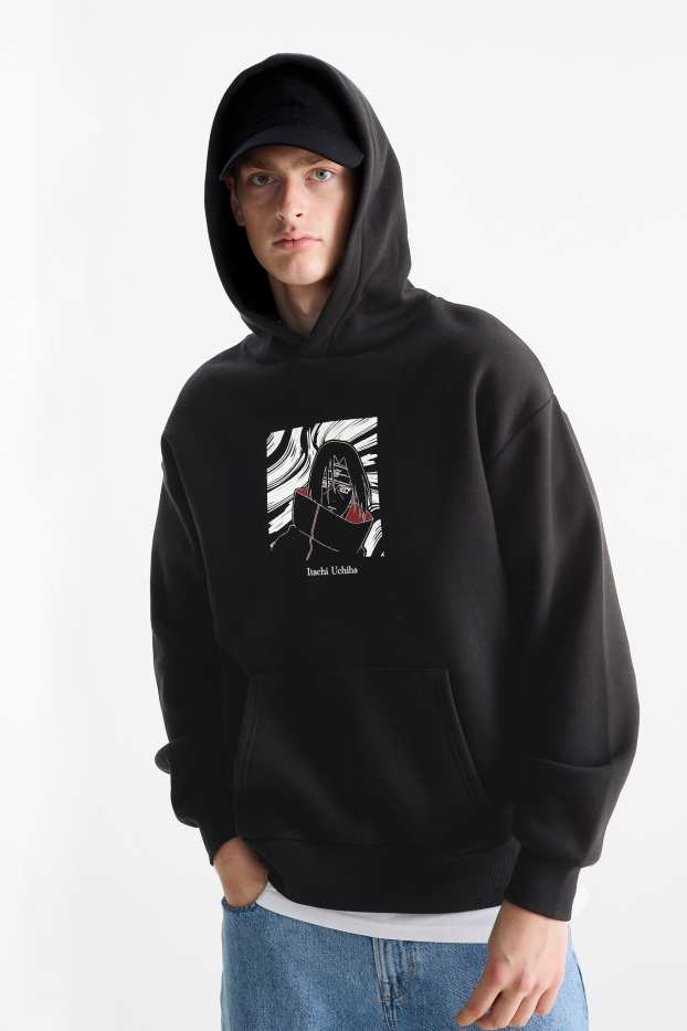 Hommes - Sweat à capuche - Naruto - noir