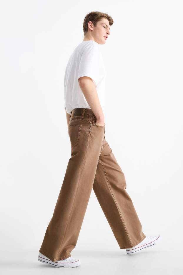 Uomo - Jeans a gamba larga - marrone