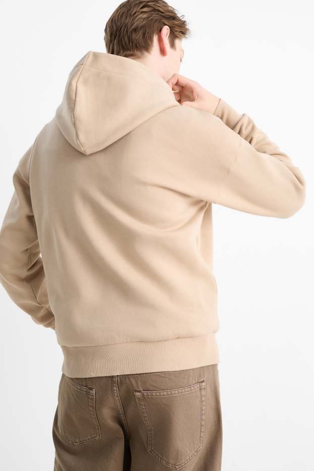 Men - Oversized hoodie - beige
