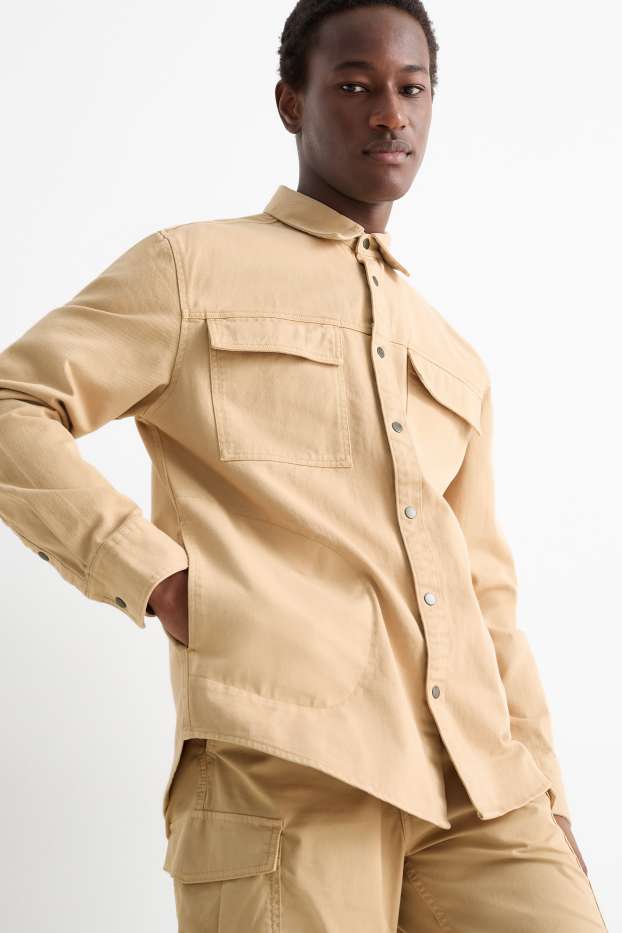 Home - Camisa - relaxed fit - Kent - beix