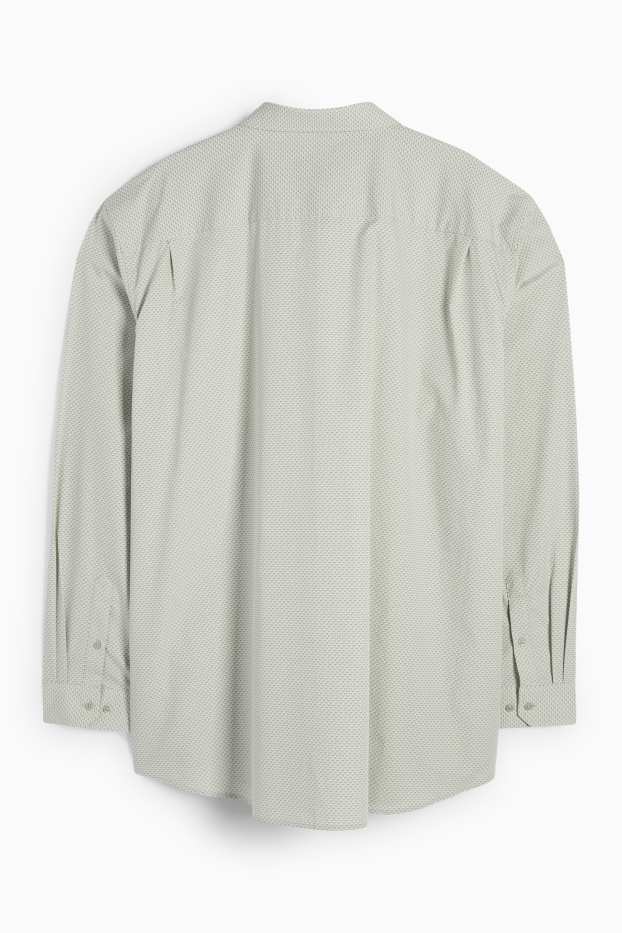 Bărbați - Cămașă - regular fit - guler Kent - ușor de călcat - print minimalist - verde deschis