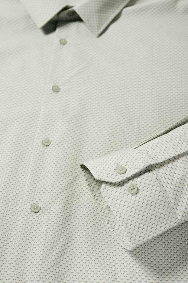 Bărbați - Cămașă - regular fit - guler Kent - ușor de călcat - print minimalist - verde deschis