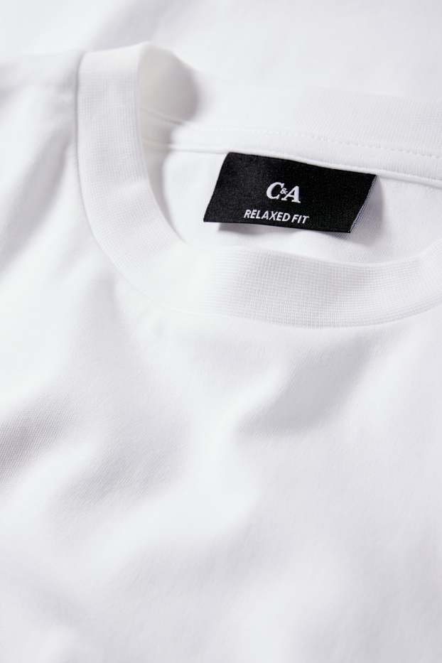 Hommes - Lot de 2 - T-shirts - relaxed fit - blanc