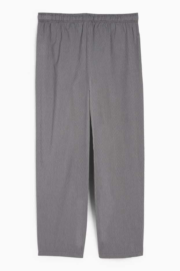 Men - Pyjama bottoms - striped - dark gray