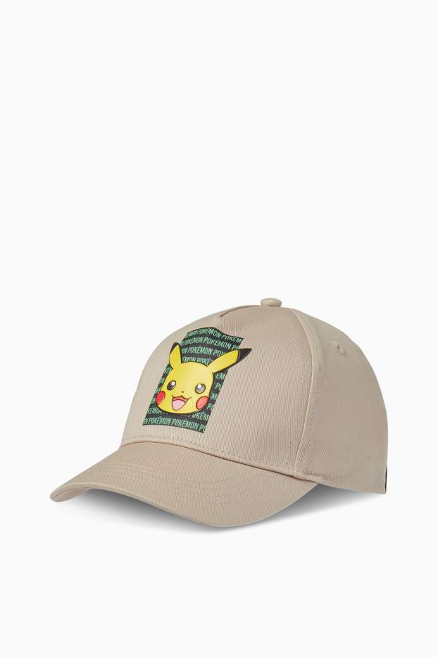 Kinder Jungen - Pokémon - Pikachu - Baseballcap - beige
