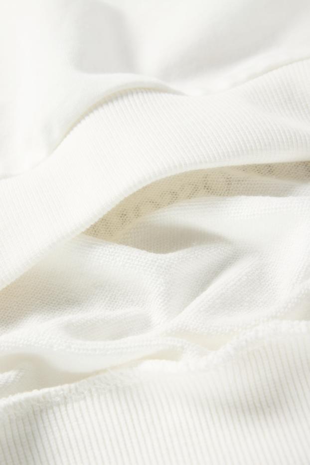 Enfants filles - Cerise - sweat à capuche - blanc crème