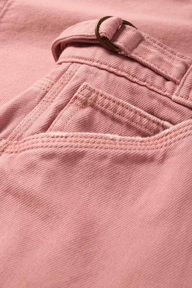 Damen - Stoffhose - Baggy Fit - pink