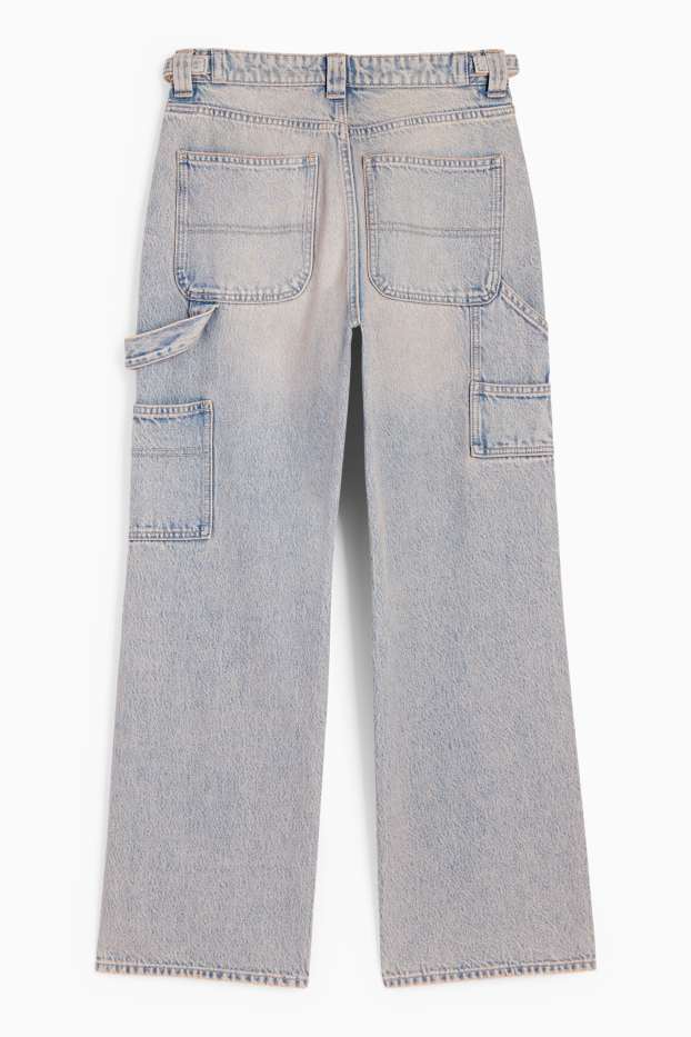 Dona - Baggy jeans - mid waist - texà gris clar