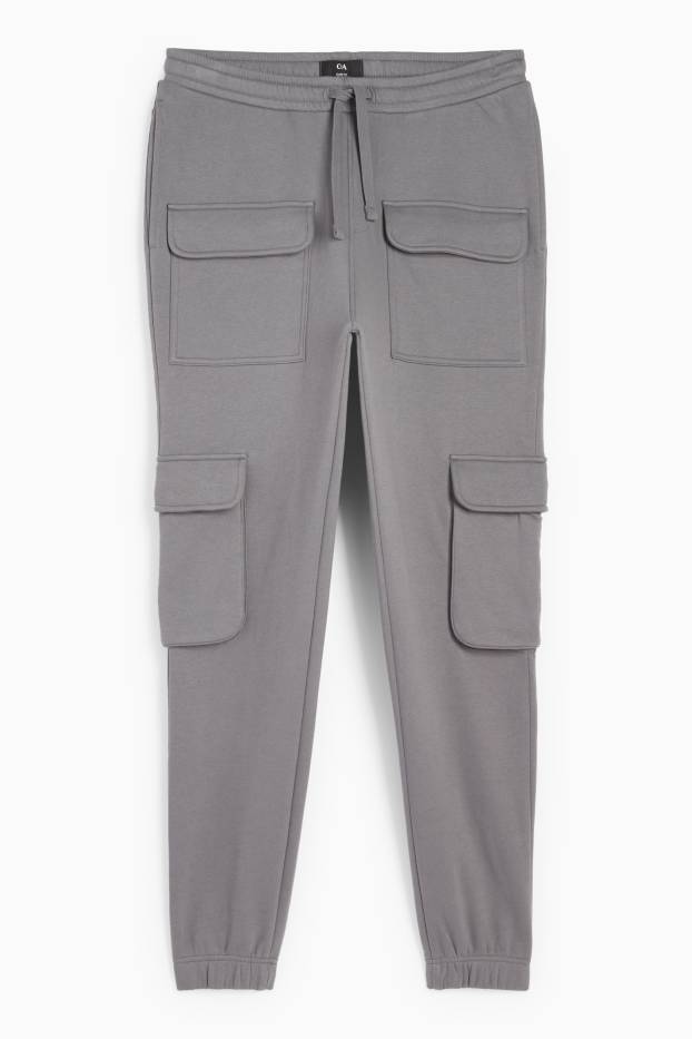 Herren - Cargo-Jogginghose - dunkelgrau