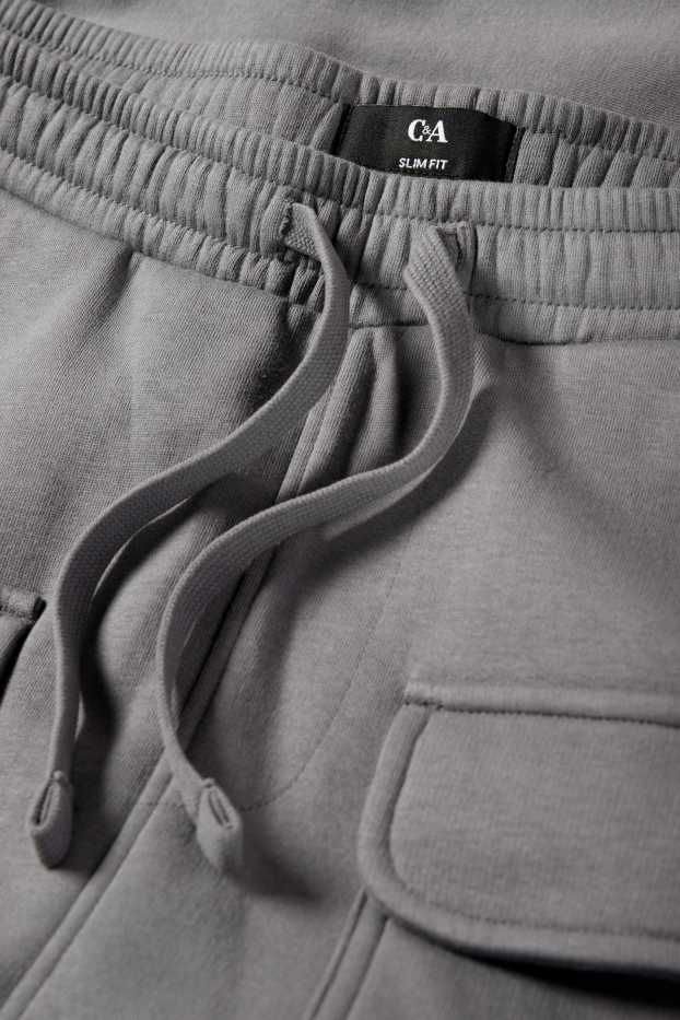Herren - Cargo-Jogginghose - dunkelgrau