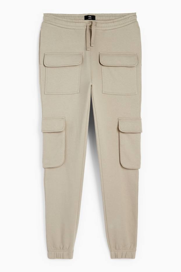 Bărbați - Pantaloni de trening cargo - gri