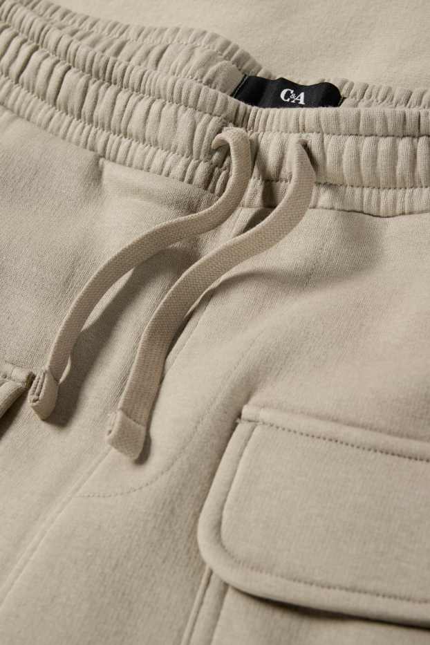 Bărbați - Pantaloni de trening cargo - gri