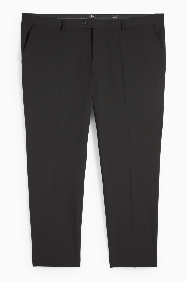 Pánské - Oblekové kalhoty - regular fit - Flex - LYCRA® - černá