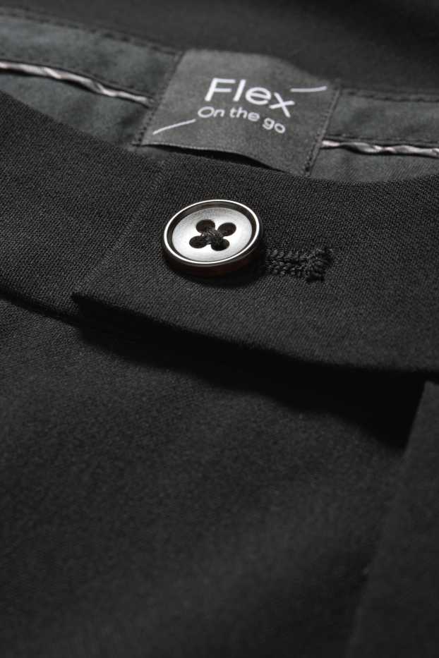 Pánské - Oblekové kalhoty - regular fit - Flex - LYCRA® - černá