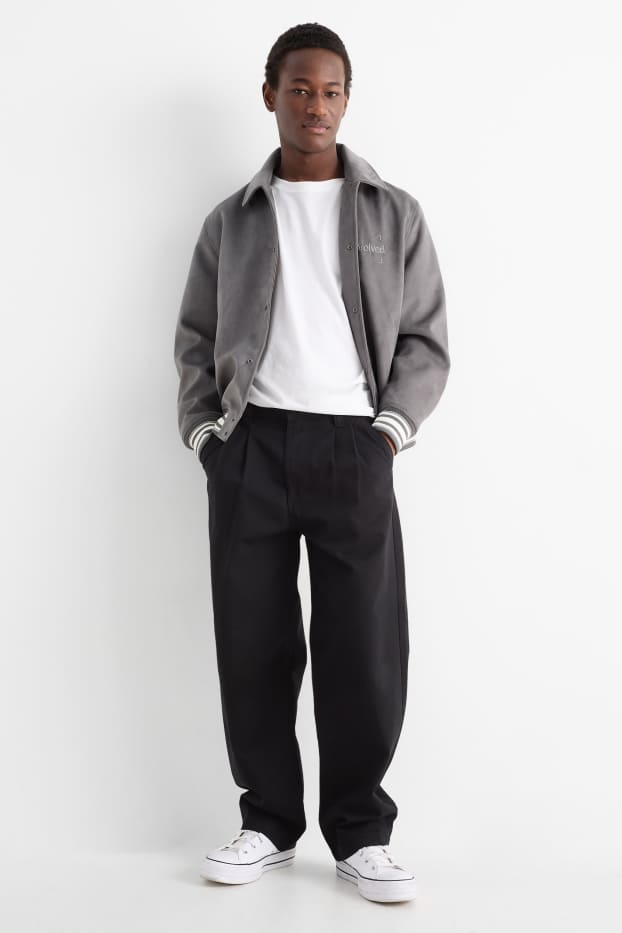 Uomo - Pantaloni chino - relaxed fit - nero