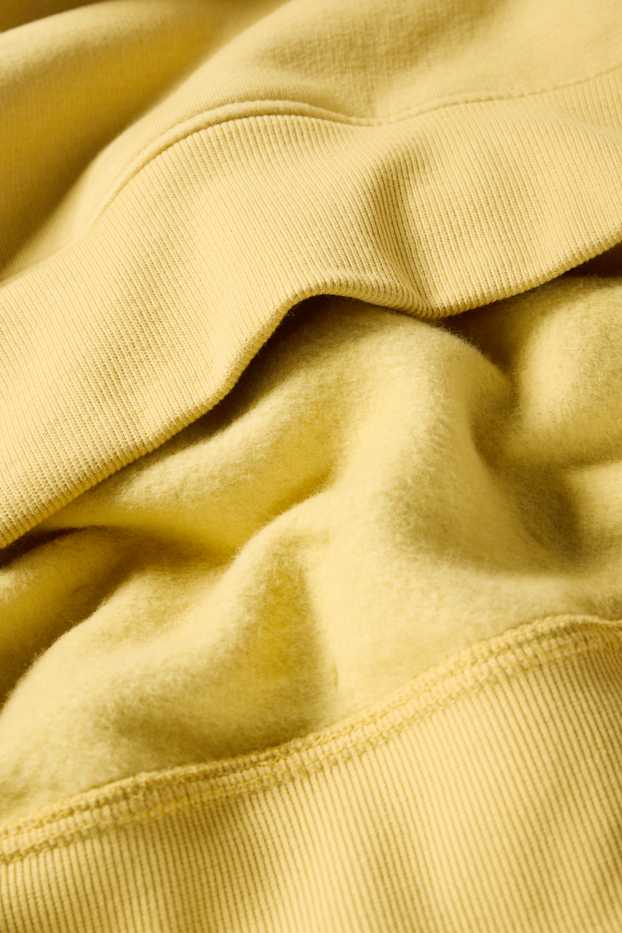 Uomo - Felpa con cappuccio oversize - giallo