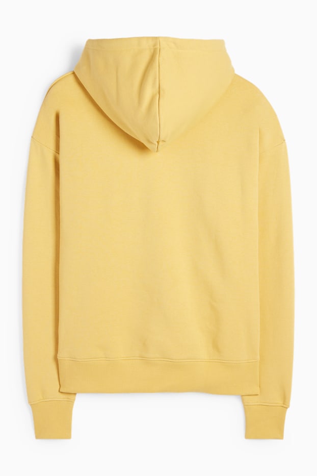 Uomo - Felpa con cappuccio oversize - giallo