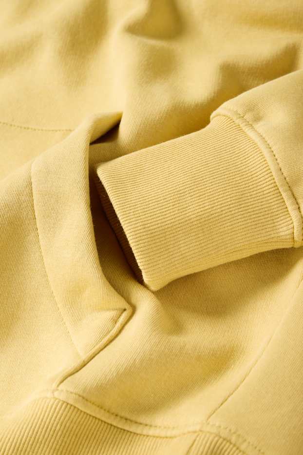 Uomo - Felpa con cappuccio oversize - giallo